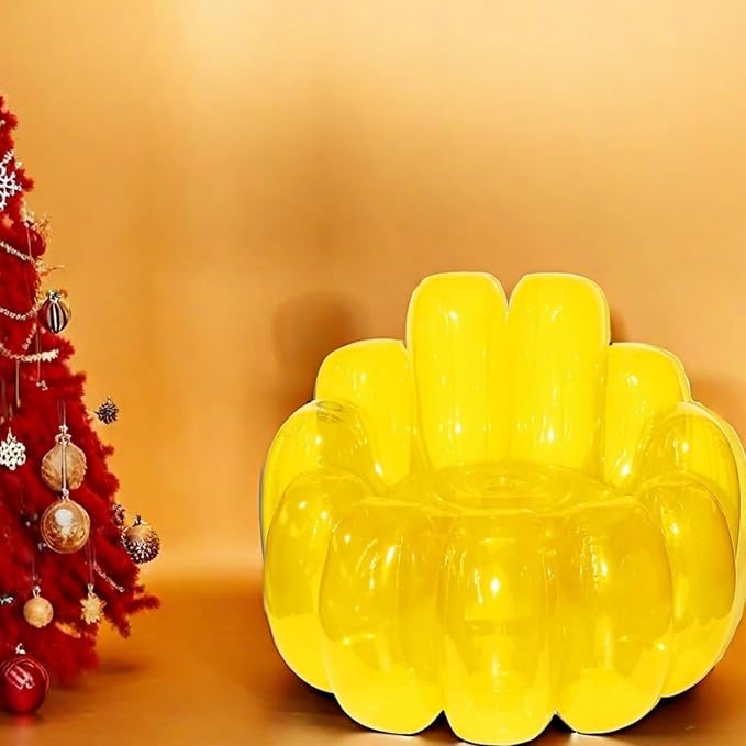 Jelly Inflatable ChairJelly ChairJelly Collection Inflatable ChairJello Inflatable ChairJelly Blow Up Chairfor Indoor Outdoor Camping Party Beach Hiking Yard (Yellow)