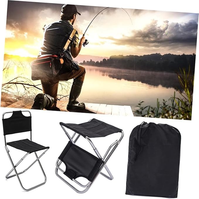 SUPVOX 1pc Foldable Stool for Outdoor Use Lightweight Portable Chair for Camping Fishing Sports