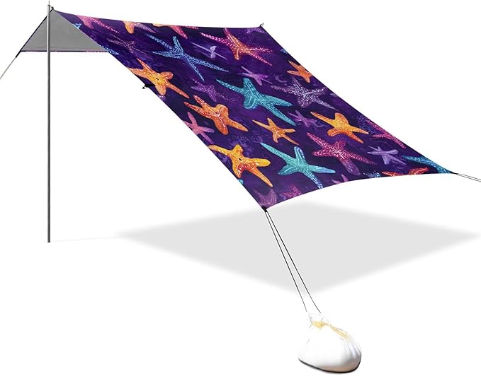 Beach Tent Sun Shelter Dancing Starfish Lightweight &amp Easy Setup Beach Shade Canopy for Camping Fishing