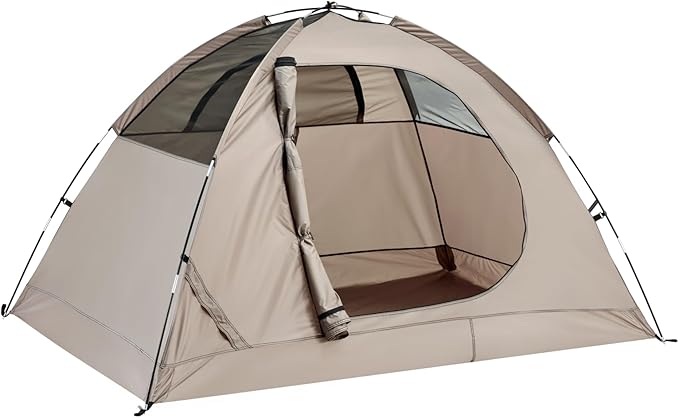 Spacious Waterproof 2/4 Person 4-Season Tent with Big Rain Fly – Versatile Outdoor Camping Tent for Hiking Backpacking and Festivals – Easy Setup &amp Durable Design