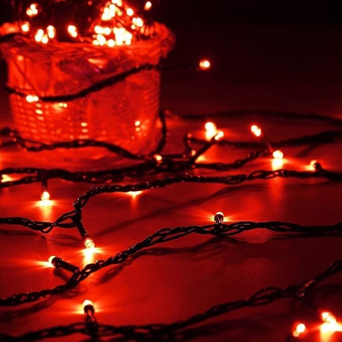 Connectable 240LED 88Ft 13Modes Valentine String Lights Indoor Outdoor | Extendable Green Wire Red Valentine Lights with Timer Twinkle Fairy Light Plug in for Xmas Bedroom Wedding Party Decor(Red)