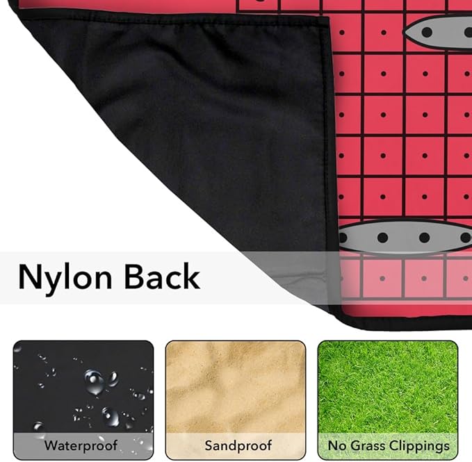 LOGOVISION Battleship Picnic Outdoor Blanket 50x60 Board Foldable Blanket for Picnic Beach Camping Park Tailgate