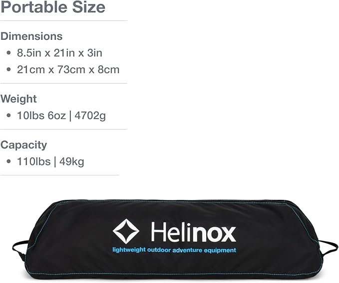 Helinox Table Four Oversize Packable Camping Table Black