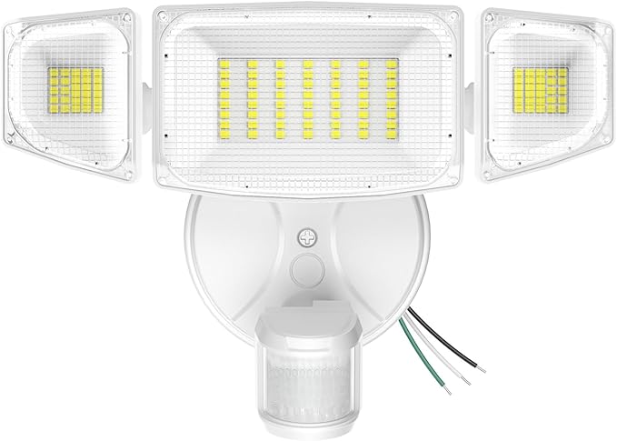 iMaihom 50W Motion Sensor Outdoor Lights 5000LM Hardwired Motion Sensor Flood Light Dusk to Dawn Outdoor Lighting 6500K LED Security Light IP65 Waterproof Motion Detector Lights for Outside White