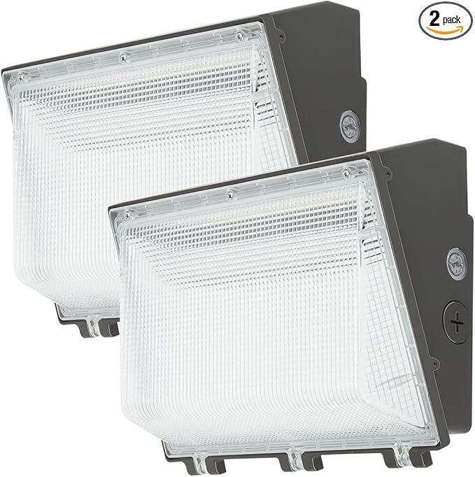 kadision 120W LED Wall Pack Light 13200lm 5000K Daylight 100-277V Dusk-to-Dawn Outdoor Lighting Fixture for Parking Lots Backyards ETL Listed 2-Pack