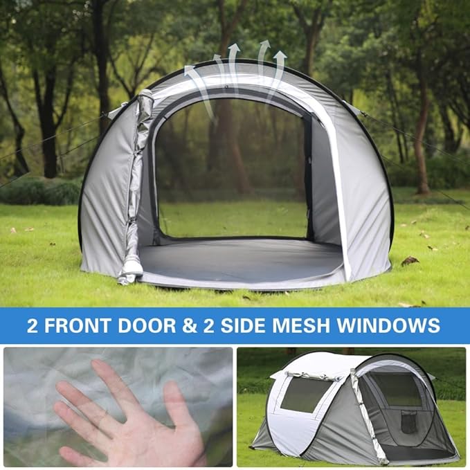 Instant 2 Person Pop Up Camping Tent with Easy Setup Lightweight Dome Tent for Outdoor Adventures Water Resistant &amp Compact Design
