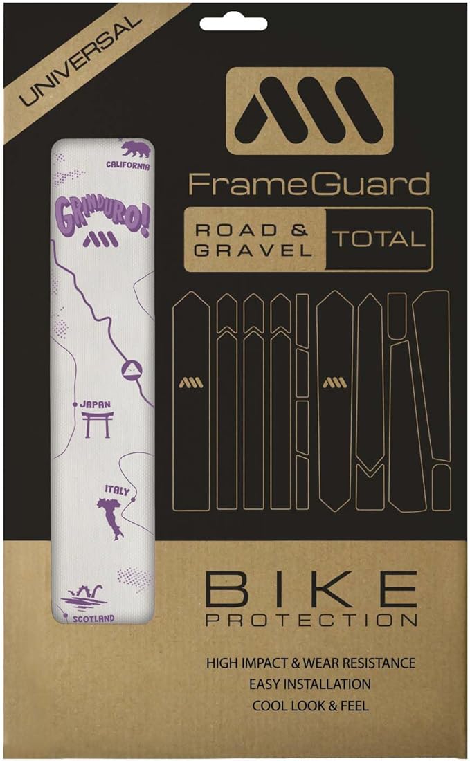 Bike Frame Protection Kit - 18-Piece Clear Film for Gravel &amp Road - Ultra-Light 200µm PVC Scratch-Resistant Easy DIY Install