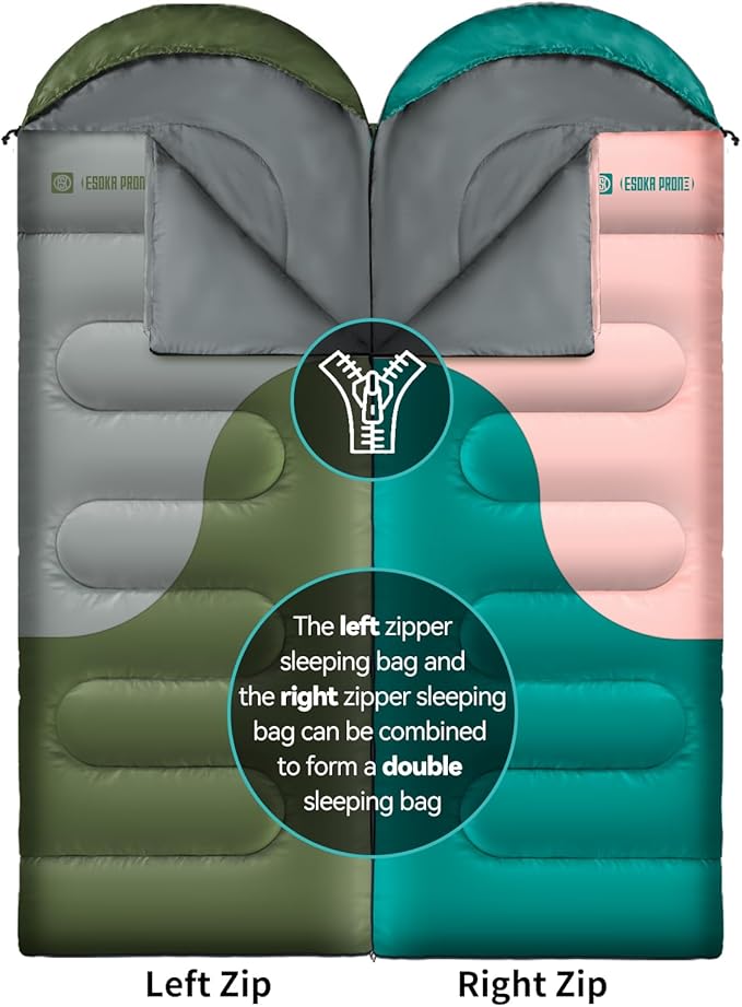 Sleeping Bags for Adults&ampKidsLightweight Waterproof Warm Weather Sleeping BagCompact Portable Sleeping Bag for CampingEssentials Gear for Camping Hiking Outdoor Travel