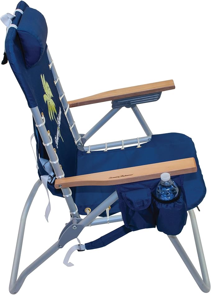 Tommy Bahama Hi-Boy 17 Seat Height 4-Position Lace-Up Suspension Folding Beach Backpack Chair