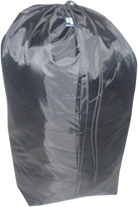 Sleeping Bag CoverJumbo Stuff Sacks Laundry Bag Made in USA. (Black)