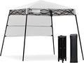 Fireflowery 7’ x 7’ Pop Up Canopy Tent Portable Shelter Canopy w/Backpack Outdoor Instant Canopy Tent Lightweight &amp Compact for Hiking Fishing Camping Picnic (7'x7' Base 6'x6' top)
