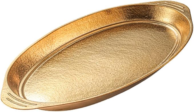 Titanium Fish Plates Oval Serving Dishes Large Capacity Dual-Ear Design Extra-Thick Flat Bottom Perfect for Camping Picnics Outdoor Dining &amp Home Use RT070T (S)