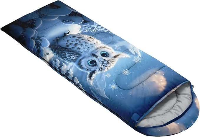 AILONEN Cartoon Camping Sleeping Bag for Boys Girls AdultsLightweight &amp Waterproof3 Season Warm &amp Cold WeatherPortablePrinted Sleeping BagTravelingCampingHiking