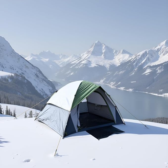 2-4 Person Camping Dome Double Tent Windproof and Rainproof Sturdy and Stable. Suitable for Hiking Trekking picnics and Other Outdoor Activities.