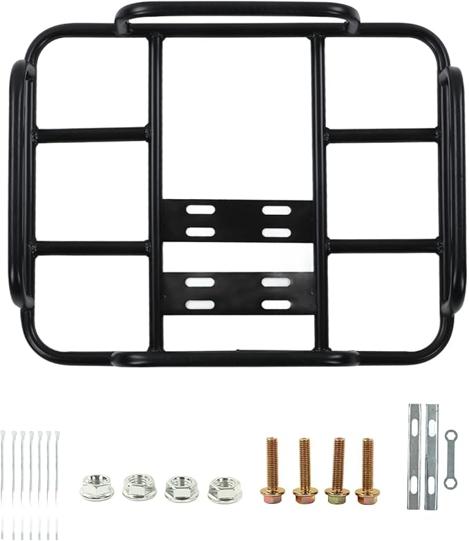 Akozon Delivery Food Bag Rack Food Delivery Box Rack Rear Grille 80kg Loading Delivery Food Box Bracket Universal for Motorcycle Electric (Type 1 45/35 ID) Akozont46obimfhd-12