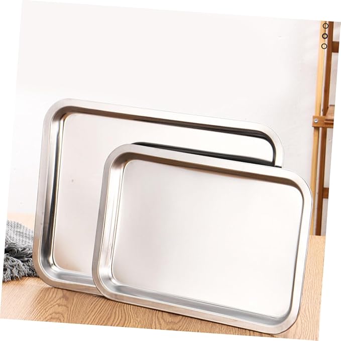 Amosfun 4Pcs Stainless Steel Plates Dinner Dishes for Self Feeding for Outdoor Camping Picnic Dishwasher Fun Design
