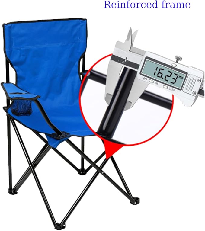 ZONEMEL Portable Camping Chair Arm Rest Design Fully Cushioned Seat and Back Side Pocket Cup Holder and Carry Bag Collapsible Chair for Camping Saunas Beach Tailgates and Sports