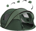 Instant Pop Up Tents for Camping 4/6 Person Easy Pop Up Camping TentsAutomatic Set Up Tent in 3 SecondsWaterproof Sunshade Family TentLightweight Dome Tent for Outdoor CampingHiking &amp Beach