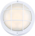 GRUENLICH 8'' Round LED Bulkhead Light Fixture Outdoor Wall Lights Dimmable Sauna &amp Exterior Lighting ETL Rated 15W 1500 Lumen 3000K Warm White White Cast Aluminum Wall/Ceiling Mount 1 Pac
