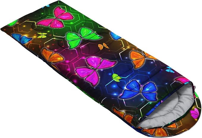 QOOMO Camping Sleeping Bags3 Season Warm &amp Cool WeatherLightweightWaterproof Sleeping Bags for Adults &amp KidsTravelingand OutdoorsCamping Gear Equipment