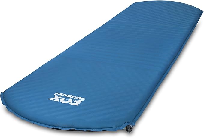 Fox Outfitters Comfort Series Self Inflating Camp Pad - Perfect Foam Sleeping Pads for Camping Backpacking Hiking Hammocks Tents (Regular)