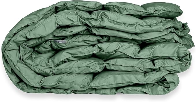 HEST Packable Comforter for Camping Single Size - 100% Recycled Polyester Fill and Premium Quiet Fabric - Perfect for Hiking Backpacking &amp Outdoor Adventures