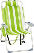 5 Position Beach Chair Portable Camping Chair Folding Backpack Beach Chair Folding Beach Chair Foldable Camping Chair Backpack Chair for Beach Lawn Concert