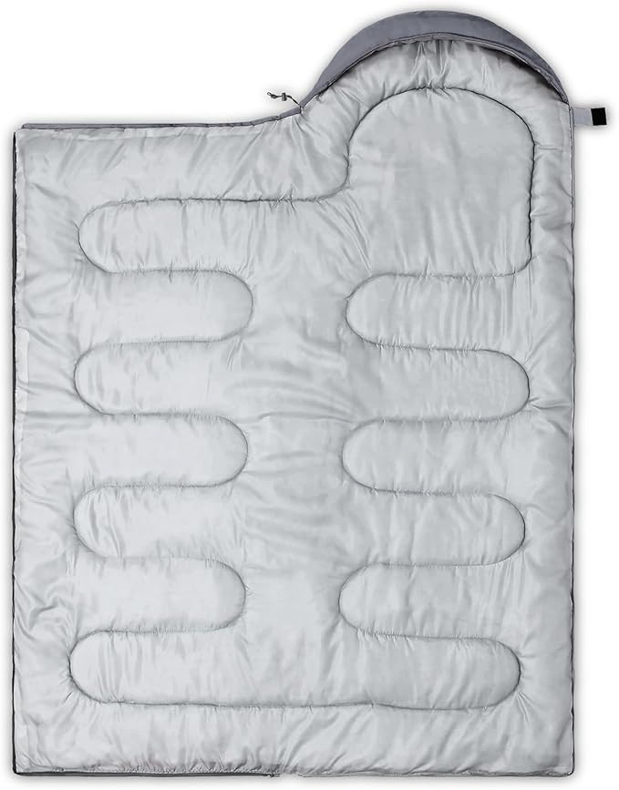 QOOMO Camping Sleeping Bags3 Season Warm &amp Cool WeatherLightweightWaterproof Sleeping Bags for Adults &amp KidsTravelingand OutdoorsCamping Gear Equipment