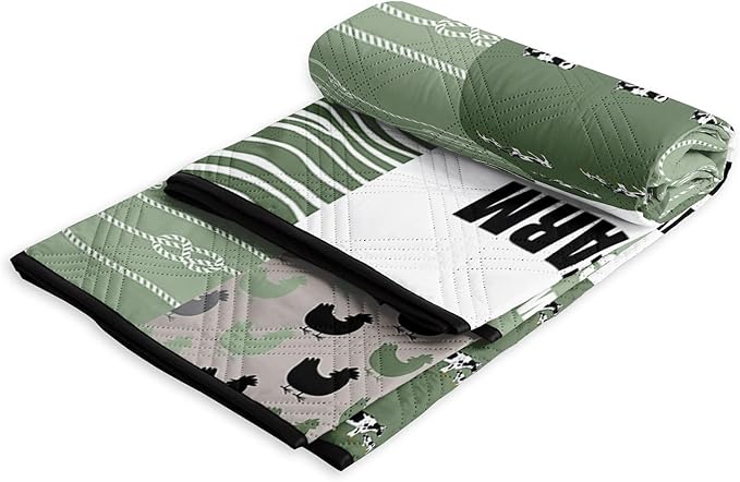 Outdoor Picnic BlanketPortable Sandproof Waterproof Picnic MatFarm Animals Printed Camping Beach Mat for Sand and Wet Grass Hiking (Farm Animals L)