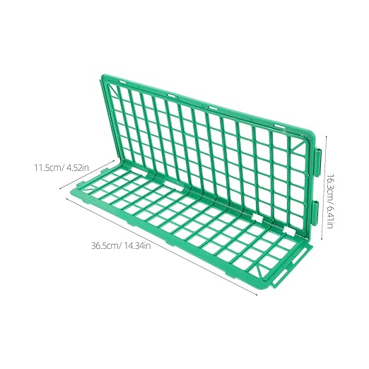4pcs Plastic Fruit and Vegetable Shelf Dividers for Supermarket Shelving Green Food Guardrail Organizers for Retail Display and Kitchen Storage