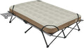 Naturehike Queen-Sized Airbed Cot Combo Folding 2 Person Camping Cot with Air Mattress Side Table and Wheeled Carry Bag Camping Bed for Outdoor Camp Guests (Pump Not Included)