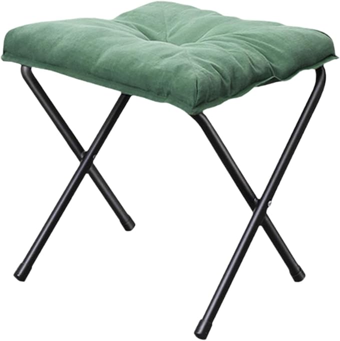 Footrest Fishing Seat Multipurpose Space Saving Easy to Carry Camping Chair Portable for Barbecue Lawn Hiking Fishing Camping Green