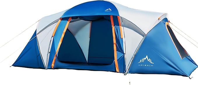Tents for Camping Waterproof 10 Person Family Tent with Double Layer &amp 4 Large Mesh Windows Weather Resistant Easy Setup 2 Room Big Tent for Music Festival Parties 18 X 9 X 6.8Ft