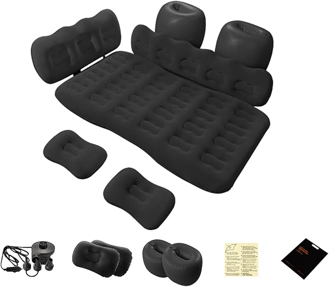 Sturdy Convertible Travel Mattress Supporting Two Adults with Anti-Slip Design for Camping Adventures with Storage Bag for Backpacking and Vehicle Applications