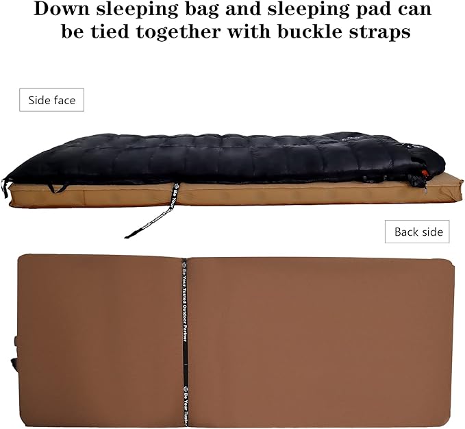 0 20 Degrees F Down Sleeping Bag for Adults4 Season Cold Weather Rectangle Wearable Down Sleeping Bag for Camping HikingCan be Used as Blanket Quilt or Cloakwith Mesh Sack Buckle Strap