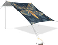 Firefly Beach Tent Sun Shelter 9.2' x 10.5' Beach Canopy with 4 Sandbags 4 Stability Poles Sand Shovels - Tent Canopy for Beach Camping Fishing Picnics