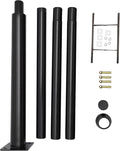 Street Light Pole 13ft Tall Galvanized Split Street Lamp Post for Outdoor Street Courtyard Parking Lot Lighting Post Fixtures with Mounting Ground Cage (13FT 114+76mm)