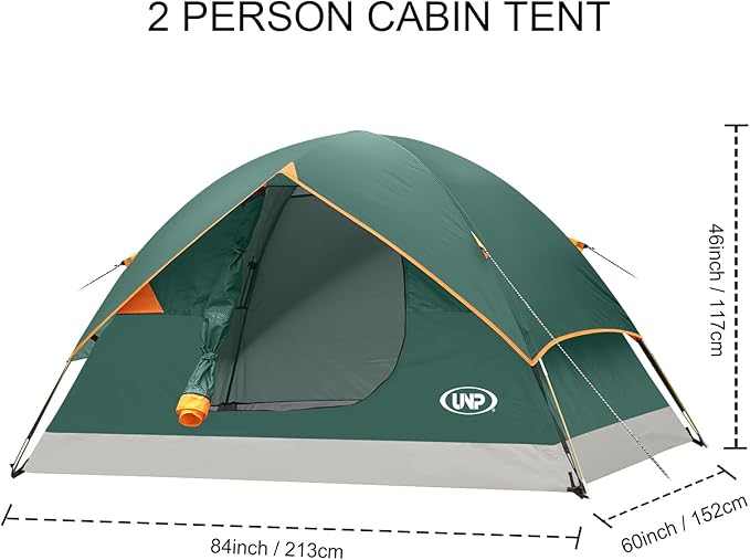 unp 6 Person 4 Season Dome Tent Easy to Set Up for Camping &amp Hiking Lightweight &amp Portable Green