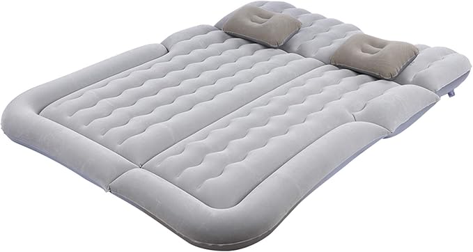 Car Inflatable Bed Soft Sleeping Rest Cushion for SUV Flocking PVC Car Mattress with Pump for Home Camping