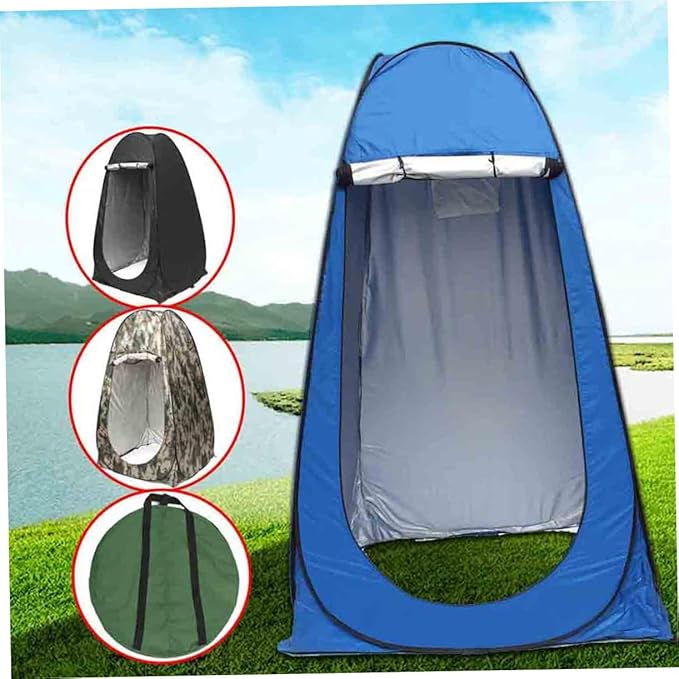 VICASKY 1Pc Portable Movable Changing Tent Outdoor Fishing and Camping Privacy Shelter for Durable for Beach and Field Use Blue