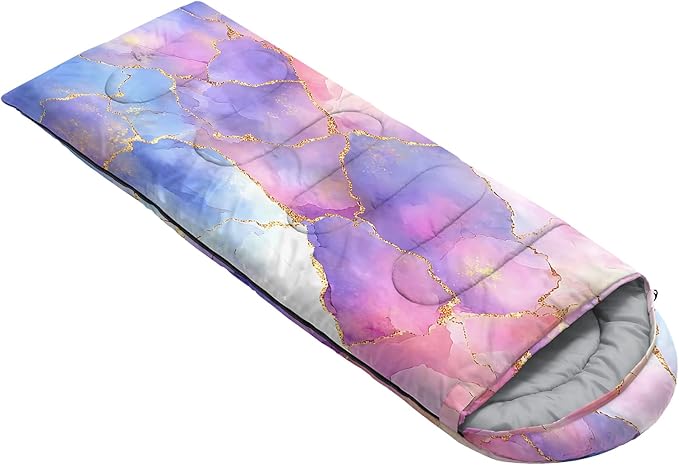 AILONEN Cartoon Camping Sleeping Bag for Boys Girls AdultsLightweight &amp Waterproof3 Season Warm &amp Cold WeatherPortablePrinted Sleeping BagTravelingCampingHiking