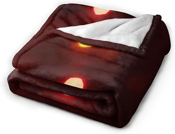 80X60 Christmas Lights Glowing Lightweight Flannel Blanket - Soft and Breathable Polyester Suitable for Travel Camping and Home Decoration