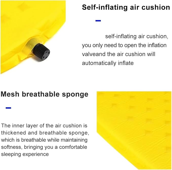 Camping Self-Inflating Mattress Folding Inflatable Air Bed Beach Travel Mat Tourism Sleeping Pad Outdoor Hiking