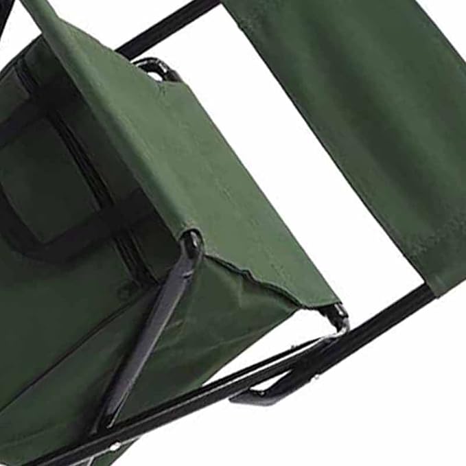 Portable Lightweight Folding Bag Chair Holds up to 225 lbs Steel Pipe &amp Oxford Cloth Soft Comfortable Fishing Chair with Pocket Bag Camping Stool Hiking Outdoors (Green)