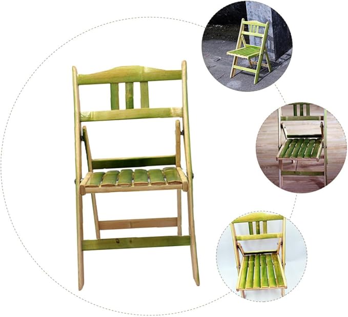 Handmade Bamboo Folding Chair Backrest Portable Outdoor Camping Stool for Students Lightweight and Convenient 1-Piece Design for Home and Travel