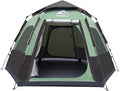 Hewolf 2/3/4 Person Camping Tent - Instant Pop Up Waterproof 2 Doors Tent with Easy Setup | 3-Season Hexagonal Dome Design for Family Hiking &amp Traveling