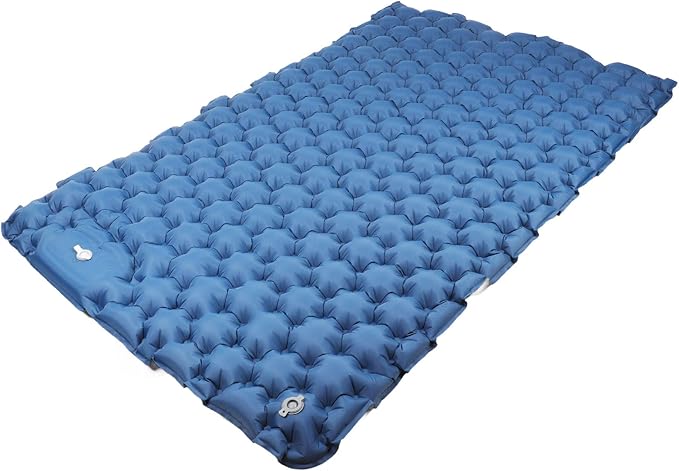 Camping Air MattressOutdoor Air Mattress Portable Moistures Proof Double Inflatable Camping Mat210T Fabrics Car Camp Sleeping Pad for Hiking Backpacking Car Travel (Navy Blue)
