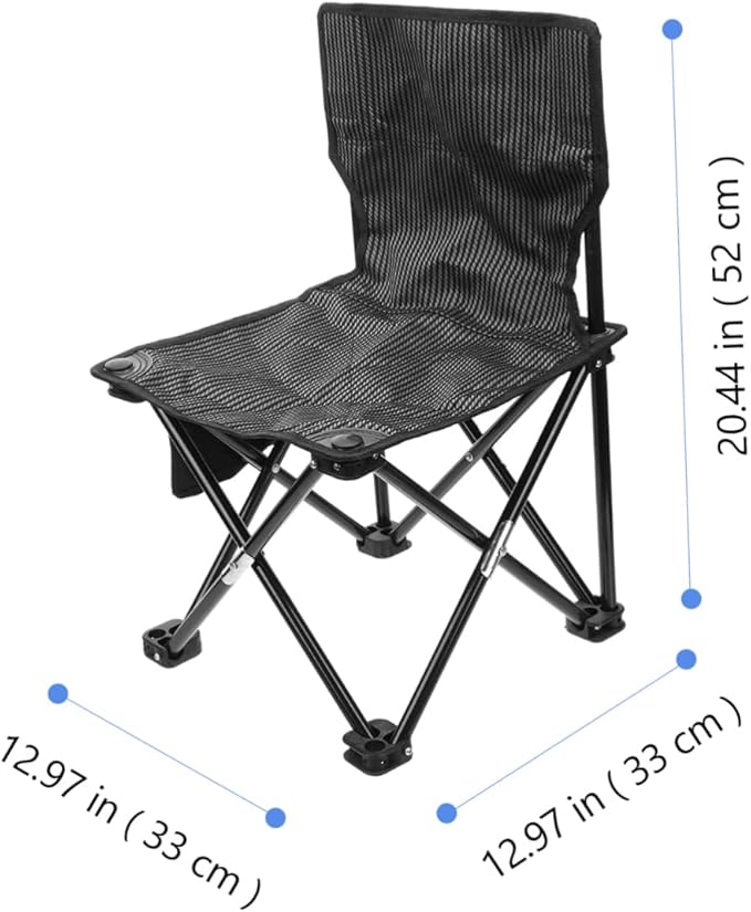 Portable Lightweight Folding Camping Chair for Outdoor Activities Easy to Carry Sturdy Construction for Fishing Picnics and Tailgating