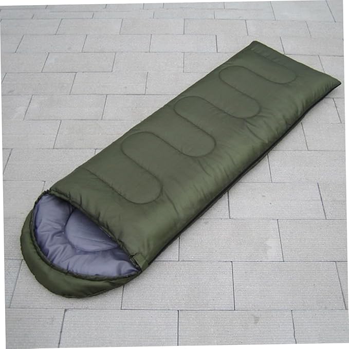 Envelope with Drawstring Hood for Adults and Lightweight Outdoor Camping Gear Compression Sack Included for Hiking Backpacking and Trekking in Spring Summer and Fall Army Green