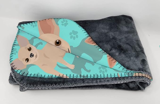 Caroline's Treasures MLM1032TBLT Chihuahua Soft Travel Blanket with Bag Airplane Blanket Indoor Outdoor Camping Blanket for Traveling Picnics Beach Trips Concerts